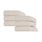 Rolla Cotton Geometric Jacquard Plush Absorbent Hand Towel Set of 6